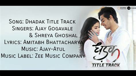 Dhadak Title Track lyrics credits, cast, crew of song