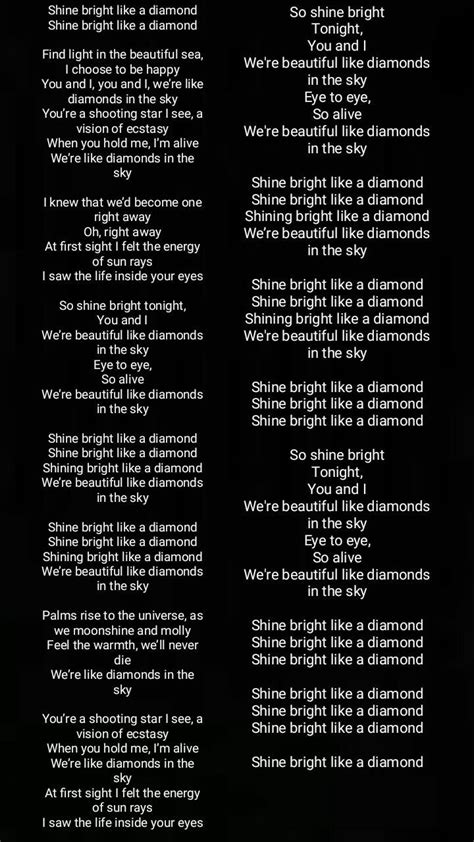 Diamonds Shining lyrics credits, cast, crew of song