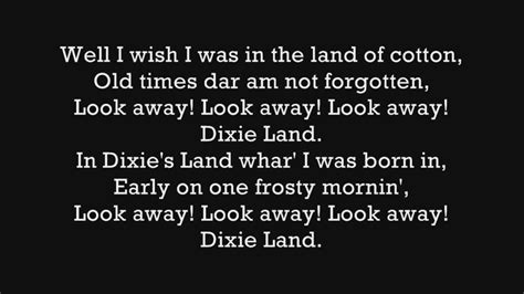 Dixie's land lyrics credits, cast, crew of song