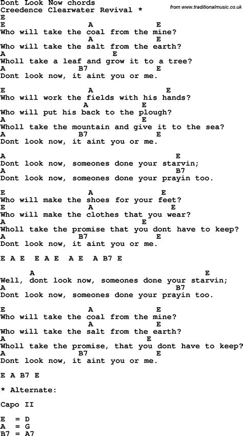 Don’t Look Now lyrics credits, cast, crew of song