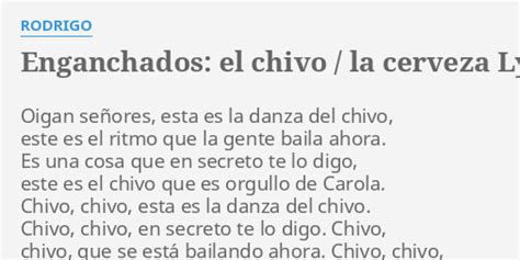 El chivo / La cerveza lyrics credits, cast, crew of song