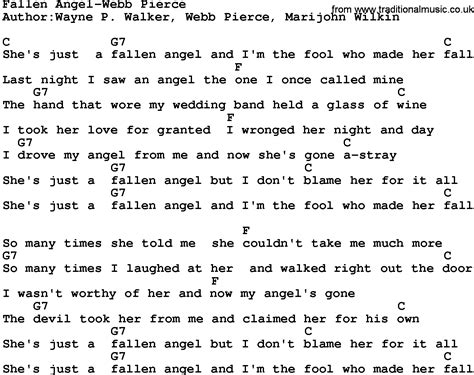 FALLEN ANGELS lyrics credits, cast, crew of song