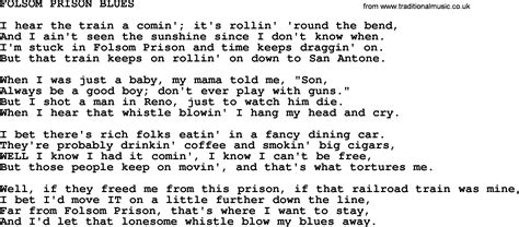 Folsom Prison Blues lyrics credits, cast, crew of song