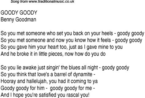 Goody Goody lyrics credits, cast, crew of song