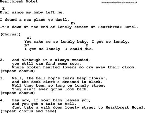 Heartbreak Hotel lyrics credits, cast, crew of song