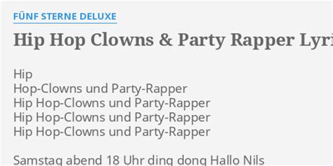 Hip Hop Clowns und Partyrapper lyrics credits, cast, crew of song