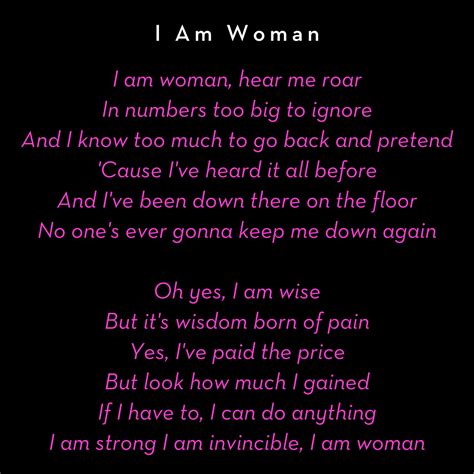 I'm A Woman lyrics credits, cast, crew of song