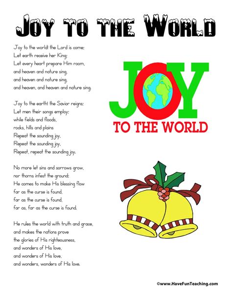 Joy To The World lyrics credits, cast, crew of song