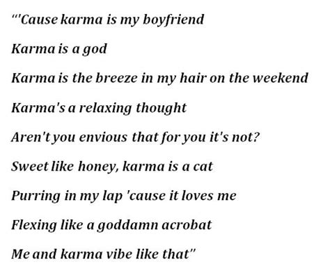 Karma :) lyrics credits, cast, crew of song