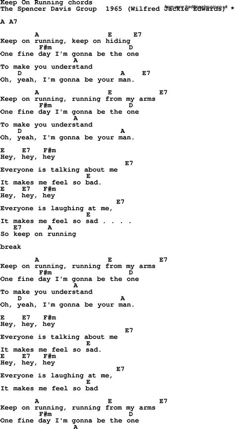 Keep On Running lyrics credits, cast, crew of song