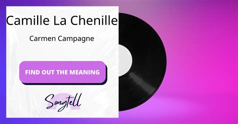 La Chenille lyrics credits, cast, crew of song