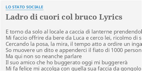 Ladro di cuori col bruco lyrics credits, cast, crew of song