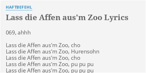 Lass die Affen aus'm Zoo lyrics credits, cast, crew of song