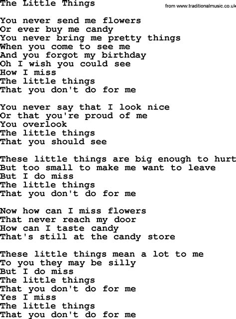 Little Things You Do lyrics credits, cast, crew of song