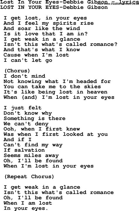 Lost in your eyes lyrics credits, cast, crew of song