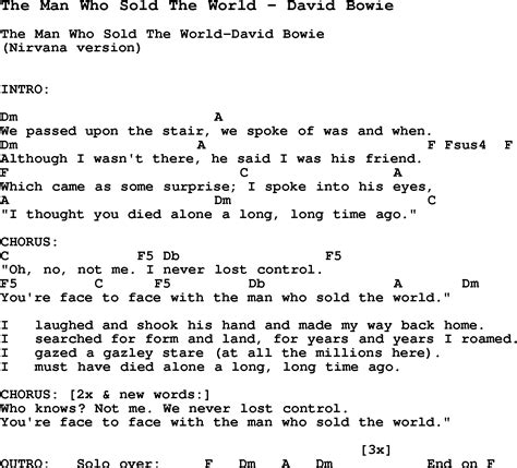 Man Who Sold the World lyrics credits, cast, crew of song