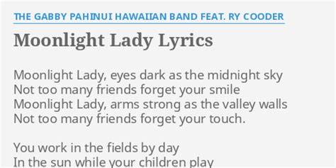 Moonlight Lady lyrics credits, cast, crew of song