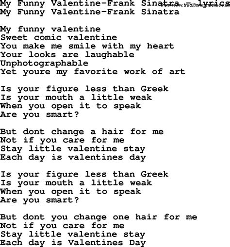 My Funny Valentine lyrics credits, cast, crew of song