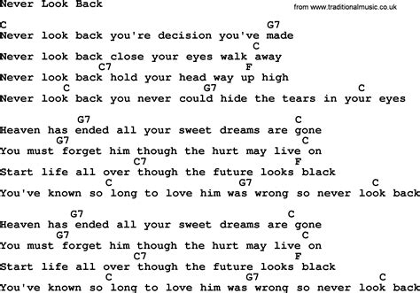 Never Look Back lyrics credits, cast, crew of song