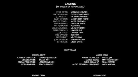 Not typical lyrics credits, cast, crew of song