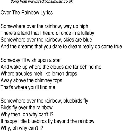 Over The Rainbow lyrics credits, cast, crew of song