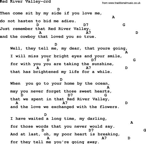 Red River Valley lyrics credits, cast, crew of song