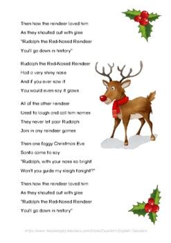 Rudolph The Red-Nosed Reindeer lyrics credits, cast, crew of song