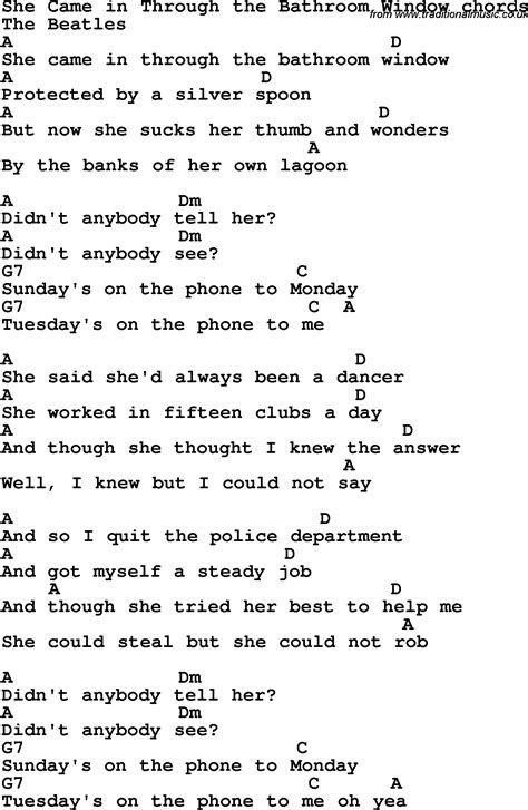 She Came in Through the Bathroom Window lyrics credits, cast, crew of song