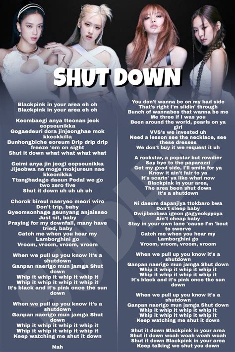 Shutting Down lyrics credits, cast, crew of song
