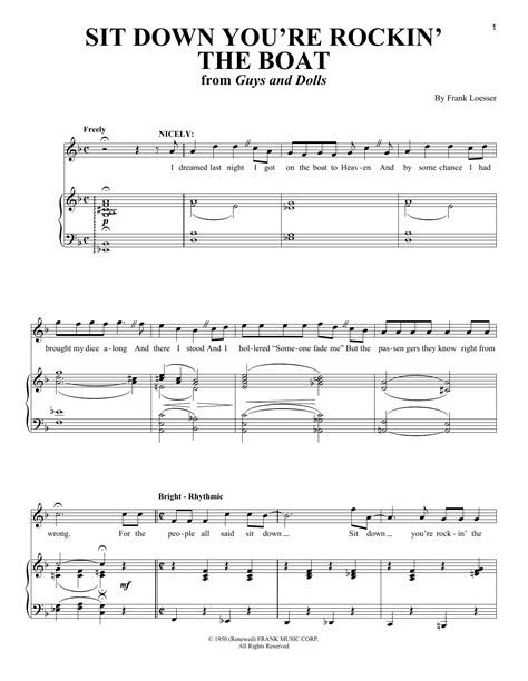 Sit Down You're Rockin' the Boat lyrics credits, cast, crew of song