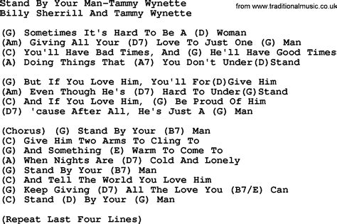 Stand By Your Man lyrics credits, cast, crew of song