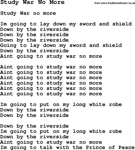 Study War No More lyrics credits, cast, crew of song