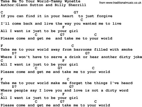 Take Me To Your World lyrics credits, cast, crew of song