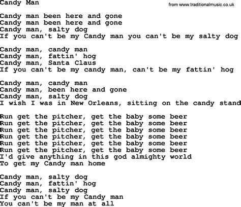 The Candy Man lyrics credits, cast, crew of song