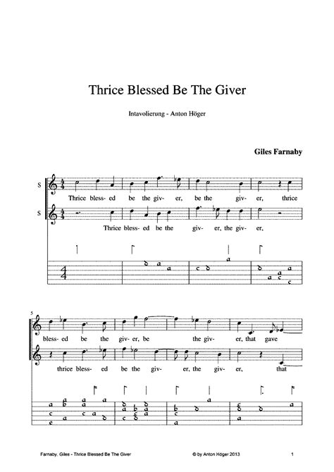 Thrice blessed be the giver lyrics credits, cast, crew of song