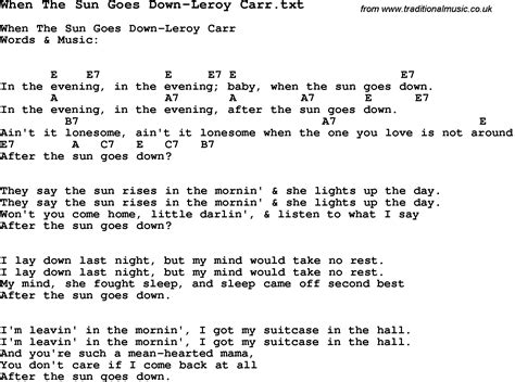 When The Sun Goes Down lyrics credits, cast, crew of song