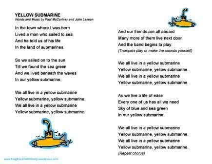 Yellow Submarine lyrics credits, cast, crew of song