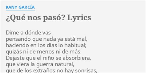 ¿A dónde vas? lyrics [Kany García]