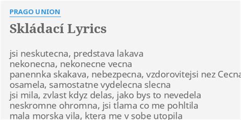 Čas lyrics [Prago Union]