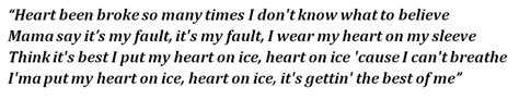 ​heart on ice lyrics [Dylan Noir]