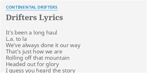  lyrics [Continental Drifters]