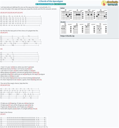 4 Chords of the Apocalypse lyrics [Julian Casablancas]