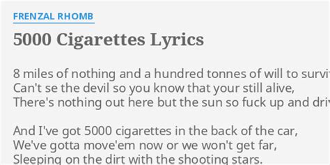 5000 Cigarettes lyrics [Frenzal Rhomb]