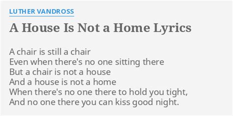 A House Is Not a Home lyrics [Rumer]