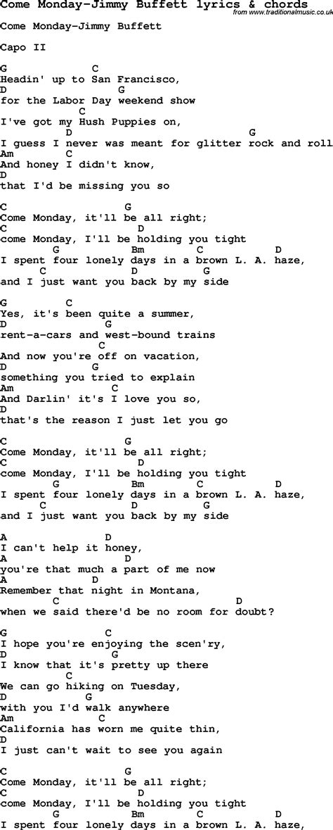 A Love Song lyrics [Jimmy Buffett]