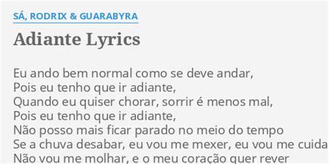 Adiante lyrics [Sá, Rodrix & Guarabyra]
