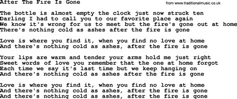 After The Fire Is Gone lyrics [38 Special]