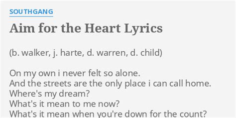 Aim for the Heart lyrics [Dan Lucas (GER)]
