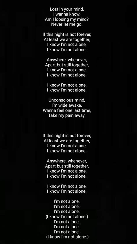 Alone lyrics [Swaner]