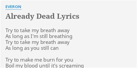 Already Dead lyrics [Everon]